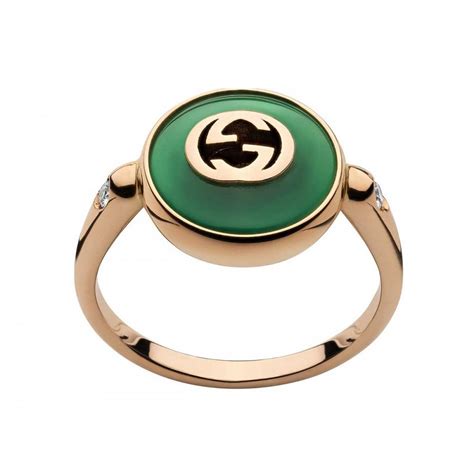 Gucci interlocking ring rose gold